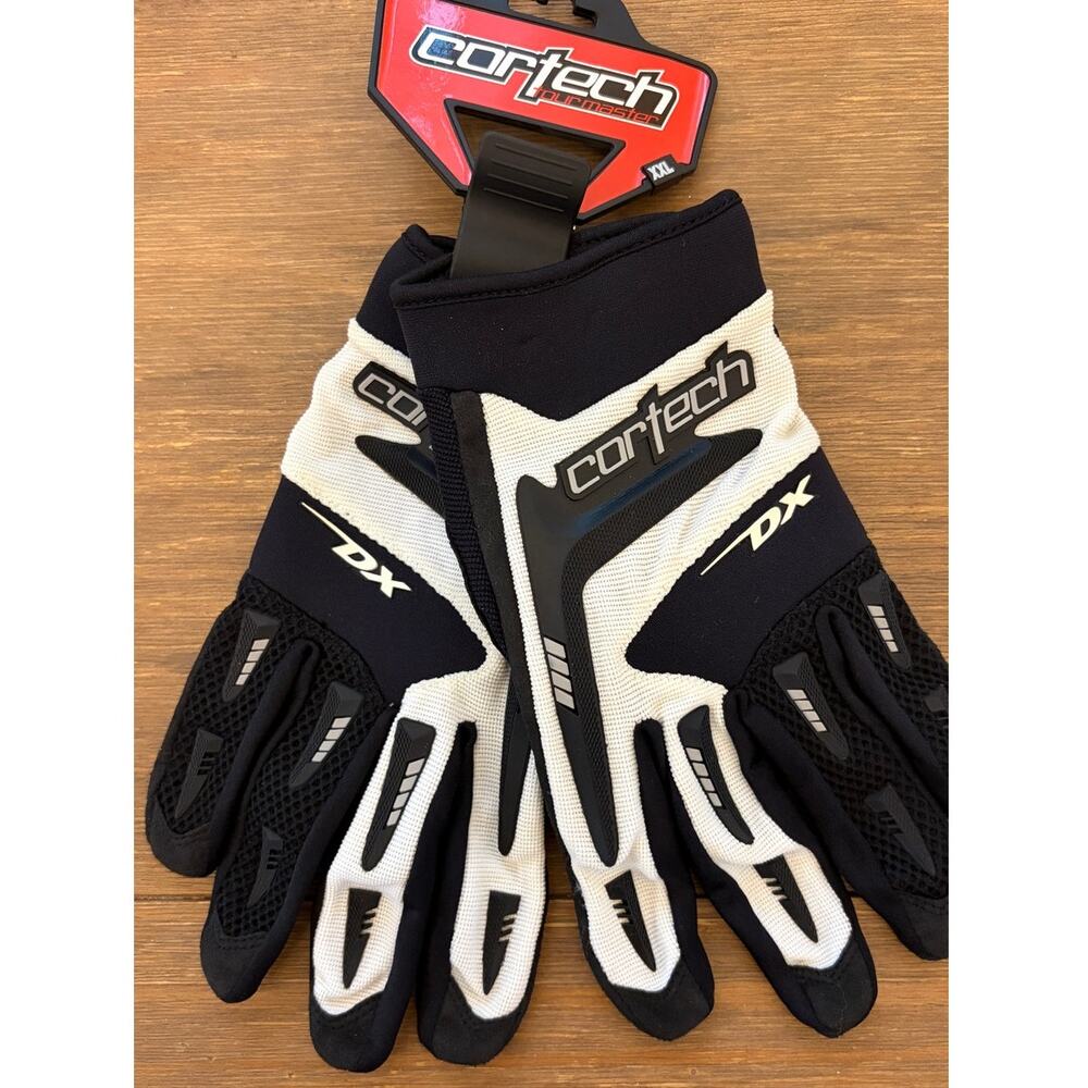 Cortech Tour Master DX Motorcycle Gloves – Black/White – Size XXL